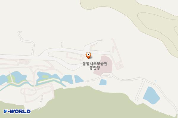 통영시공설봉안당 위치 지도 — 경상남도 통영시 장대길 144, 통영시립화장장 (정량동)