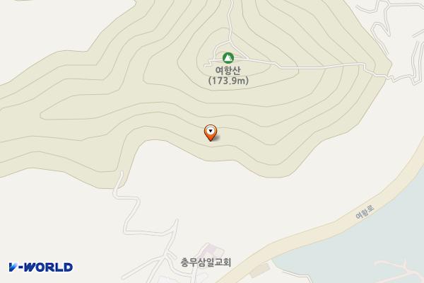북포루 공중화장실 위치 지도 — 경상남도 통영시 문화동산2