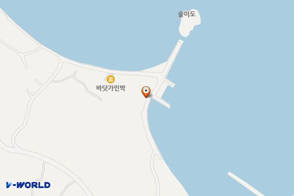 사량술미무방류시스템공중화장실 위치 지도 — 경상남도 통영시 사량면 돈지리32-2