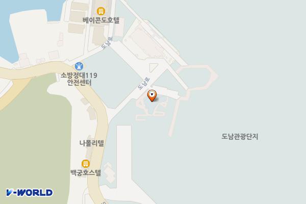 통영해양스포츠센타 위치 지도 — 경상남도 통영시 도남로269-20