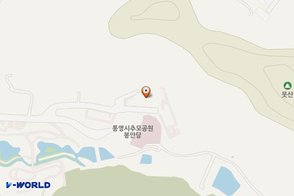 통영시공설화장장 위치 지도 — 경상남도 통영시 장대길 115, 통영시추모공원 (정량동)