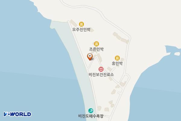 비진도서편 공중화장실 위치 지도 — 경상남도 통영시 한산면 외항길 48-7