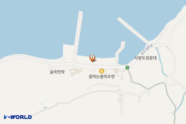 내지마을 특산물판매장 위치 지도 — 경상남도 통영시 사량면 상도일주로 490