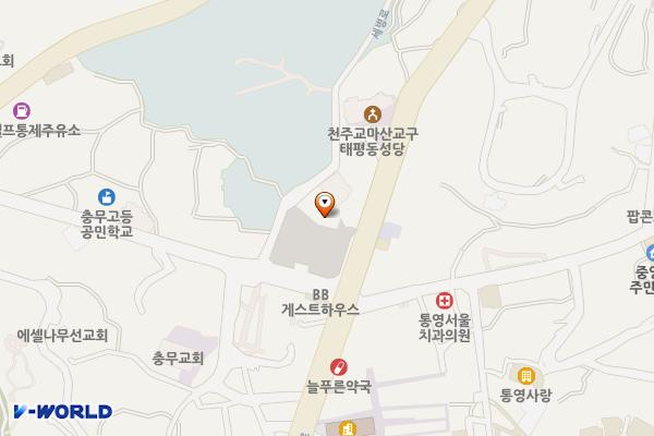 삼도수군통제영 위치 지도 — 경상남도 통영시 세병로26