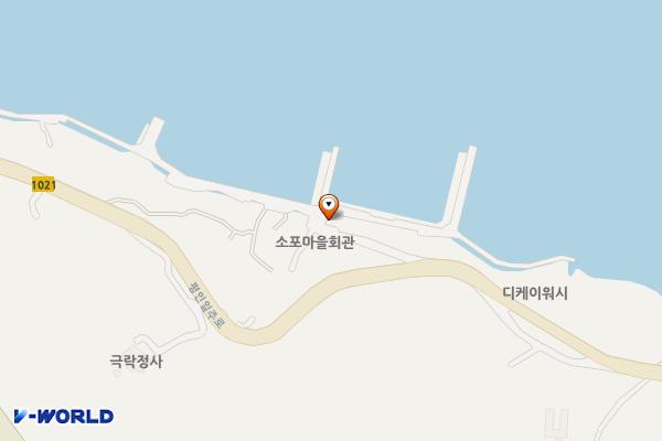 소포마을 공중화장실 위치 지도 — 경상남도 통영시 평림동 1090