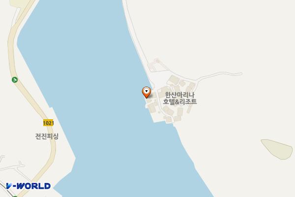 수륙일주도로 공중화장실 위치 지도 — 경상남도 통영시 산양읍 삼칭이해안길820