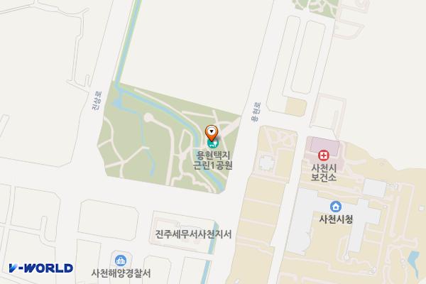 용현근린1공원 위치 지도 — 경상남도 사천시 용현면 용현로  61