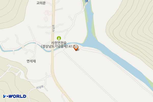 연천유원지 위치 지도 — 경상남도 사천시 사남면 사남로  390-15