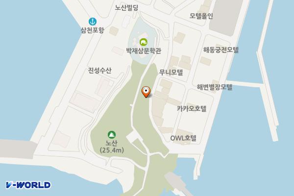 노산공원1(서금매립지) 위치 지도 — 경상남도 사천시 노산공원길  72