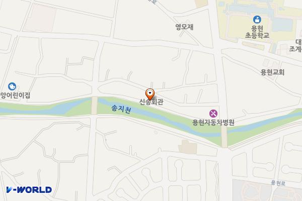 신송->마을회관으로 제외 위치 지도 — 경상남도 사천시 용현면 신송1길  29