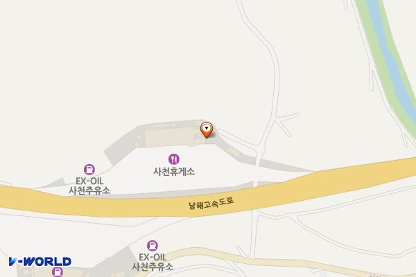 사천(순천)휴게소 위치 지도 — 경상남도 사천시 곤양면 묵실길 31-11, 사천(순천)휴게소