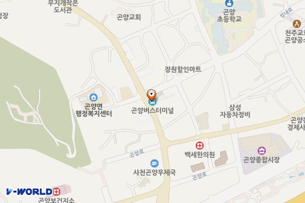 곤양시외버스터미널 위치 지도 — 경상남도 사천시 곤양면 성내로  2