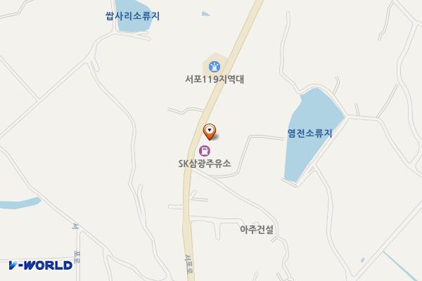 삼광주유소 위치 지도 — 경상남도 경상남도 사천시 서포면 서포로  214