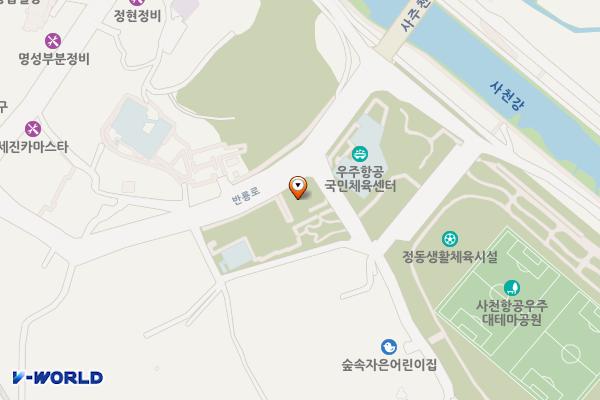 항공우주테마공원(우주항공테마공원) 위치 지도 — 경상남도 사천시 정동면 반룡1길  193