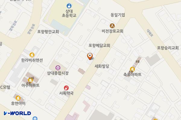 상대동 노상9 위치 지도 — 경상북도 포항시 남구 상공로 143