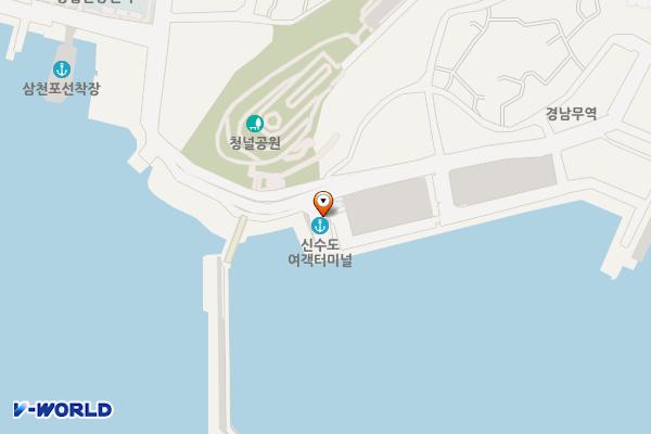 수협공영주차장 위치 지도 — 경상남도 사천시 유람선길 128