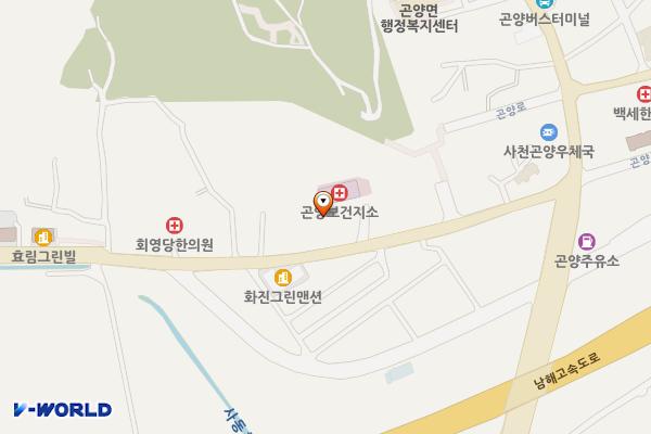 사천시 곤양면보건지소 화장실 위치 지도 — 경상남도 사천시 곤양면 곤북로 20, 사천시 서부사회복지관 1층
