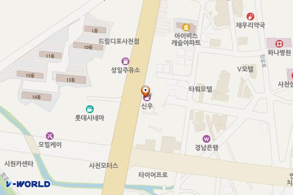 SK에너지(주)사천역사주유소 위치 지도 — 경상남도 경상남도 사천시 사천읍 사천대로  1846