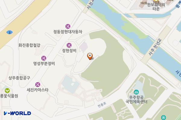 반룡공원 위치 지도 — 경상남도 사천시 정동면 진삼로  1344-15