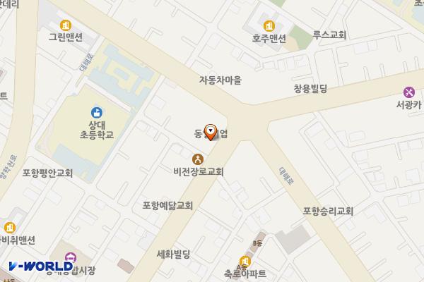 상대동 노상5 위치 지도 — 경상북도 포항시 남구 상공로 159
