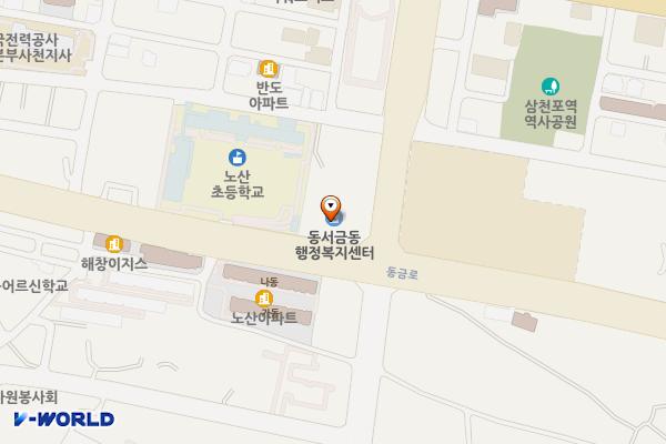 동서금동행정복지센터 2층 화장실 위치 지도 — 경상남도 사천시 신항로 25, 동서금동행정복지센터 (동금동)