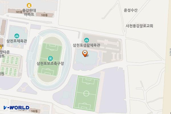 실내수영장 위치 지도 — 경상남도 사천시 주공로 32-2