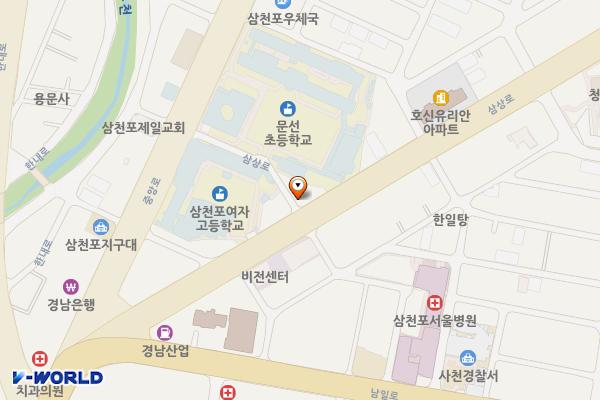 문선초등학교 강당 화장실 위치 지도 — 경상남도 사천시 삼상로 25-12, 문선초등학교 (벌리동)