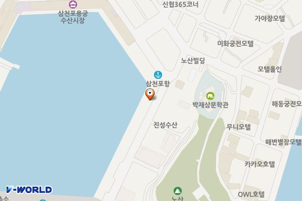 서부어시장(포장마차촌) 위치 지도 — 경상남도 사천시 등대길  26