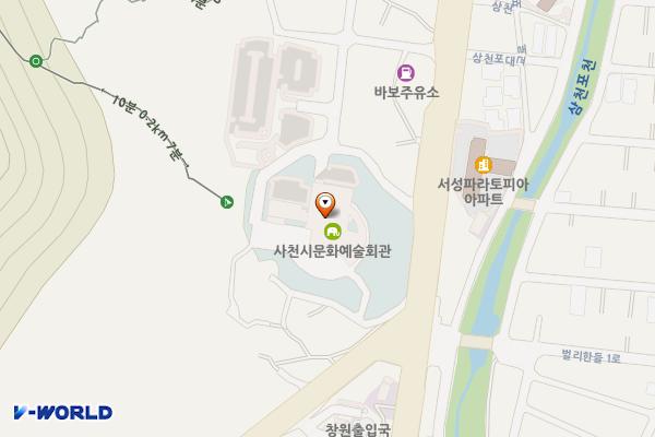 사천시문화예술회관 야외화장실 위치 지도 — 경상남도 사천시 삼천포대교로 471, 사천시문화예술회관