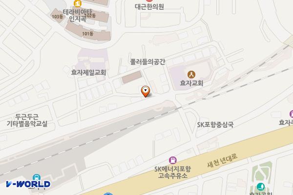 효곡동 노상13 위치 지도 — 경상북도 포항시 남구 효자동길2번길 45