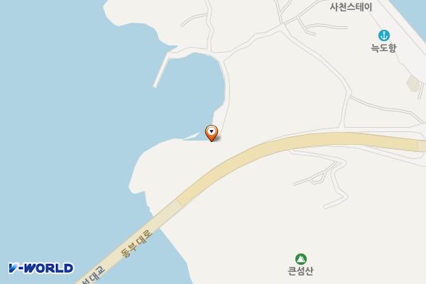 늑도하붓개 위치 지도 — 경상남도 사천시 늑도안길  70-19
