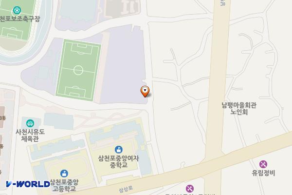 삼천포공설테니스장 위치 지도 — 경상남도 사천시 주공로  32
