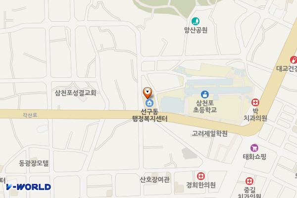 선구동행정복지센터 2층 화장실 위치 지도 — 경상남도 사천시 각산로 22, 선구동행정복지센터 2층