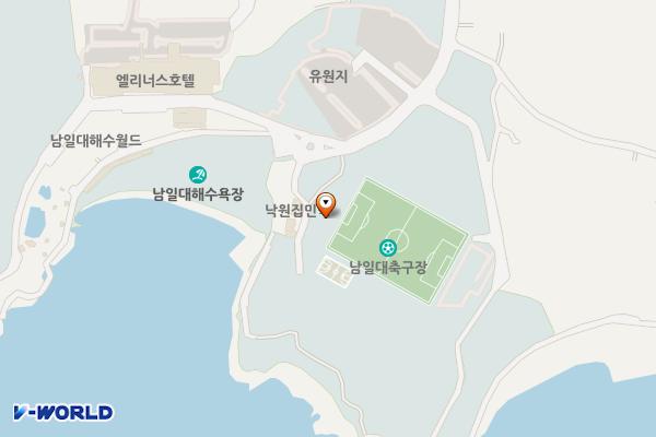 남일대축구장 위치 지도 — 경상남도 사천시 남일대길  53-13 (향촌동)