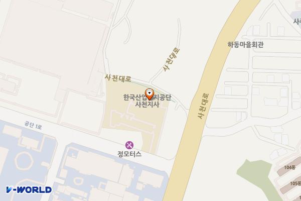 사천시근로자종합복지관 화장실 위치 지도 — 경상남도 사천시 사남면 공단1로 8, 사천시근로자종합복지관