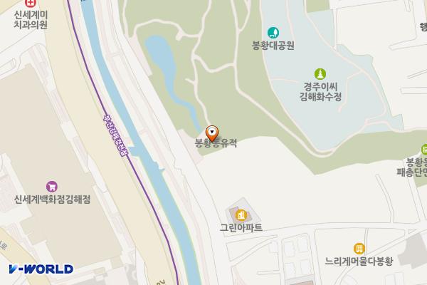 봉황대 유적 공중화장실(봉황초등쪽) 위치 지도 — 경상남도 김해시 가야의길 46(봉황동)