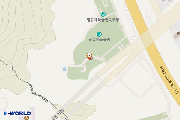 장유체육공원 다목적구장 화장실 위치 지도 — 경상남도 김해시 대청로 343