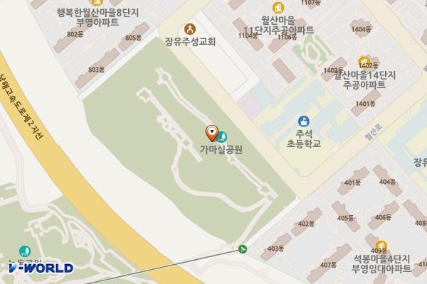 가마실공원 위치 지도 — 경상남도 김해시 월산로 111-82 (부곡동)