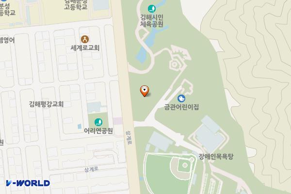 김해시장애인종합복지관 위치 지도 — 경상남도 김해시 삼계로 140 (삼계동)