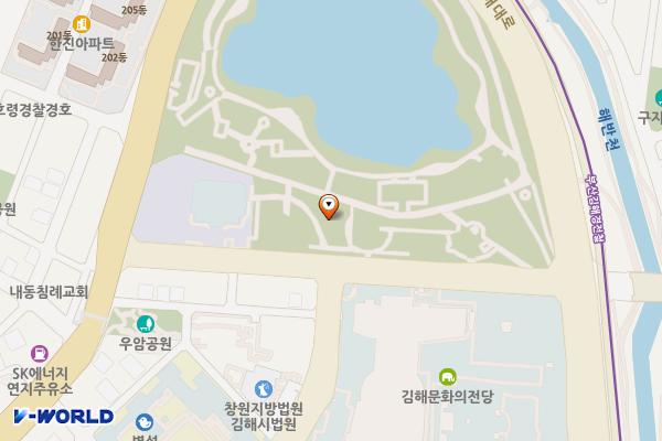 연지공원(동) 위치 지도 — 경상남도 김해시 내동 1068