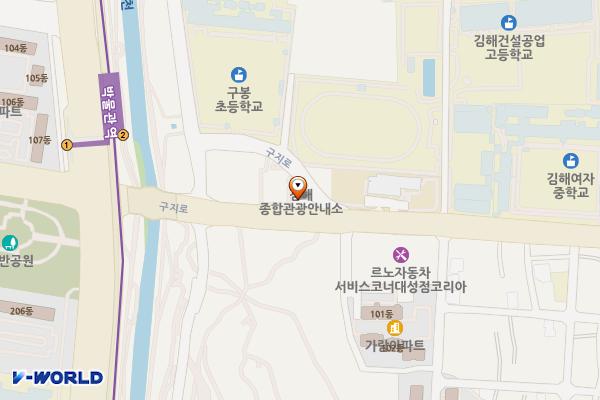 김해종합관광안내소 위치 지도 — 경상남도 김해시 구지로 95 (대성동)