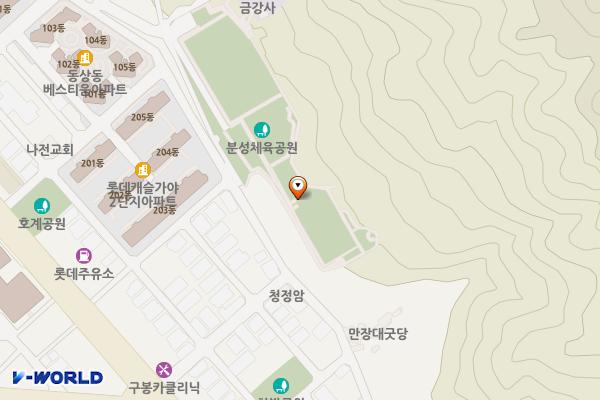 분성체육공원 옥외화장실 위치 지도 — 경상남도 김해시 가야로405번길 73-32