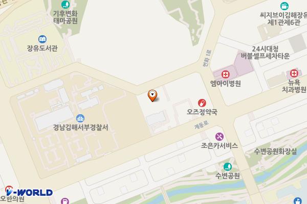 김해시서부장애인종합복지관 위치 지도 — 경상남도 김해시 대청로176번길 30 (대청동)