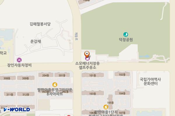 ㈜소모 장유셀프주유소 위치 지도 — 경상남도 김해시 덕정로 103 (관동동)
