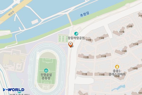 진영스포츠센터 화장실 위치 지도 — 경상남도 김해시 진영읍 진영대로 253(진영스포츠센터)
