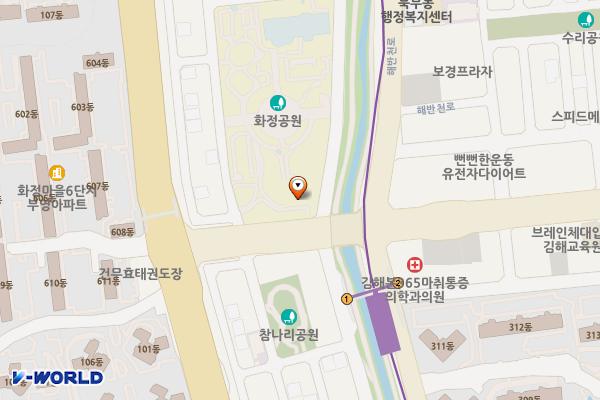 화정생활문화센터 어울림 1층 화장실 위치 지도 — 경상남도 김해시 삼계중앙로13번길 1