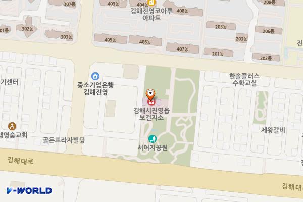 진영읍보건지소 화장실 위치 지도 — 경상남도 김해시 진영읍 김해대로365번길 6-24