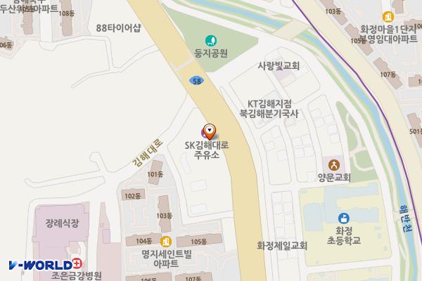 광신석유(주) 김해대로주유소 위치 지도 — 경상남도 김해시 김해대로 1816 (삼계동)