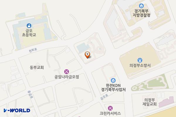 금오동 광역행정타운2구역 위치 지도 — 경기도 의정부시 금오동 482-2