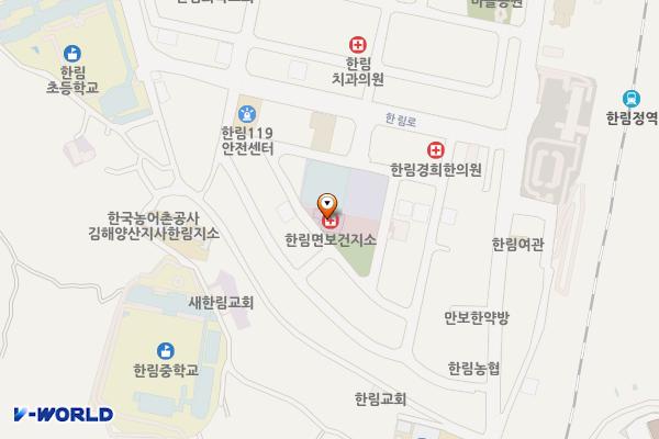 한림보건지소 지상1층 화장실 위치 지도 — 경상남도 김해시 한림면 한림로401번길 6-20